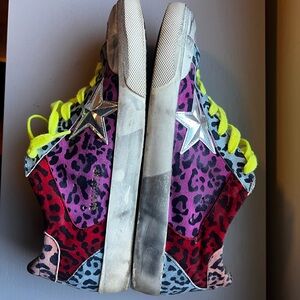 Golden Goose Multicolor Leopard Print Sneakers